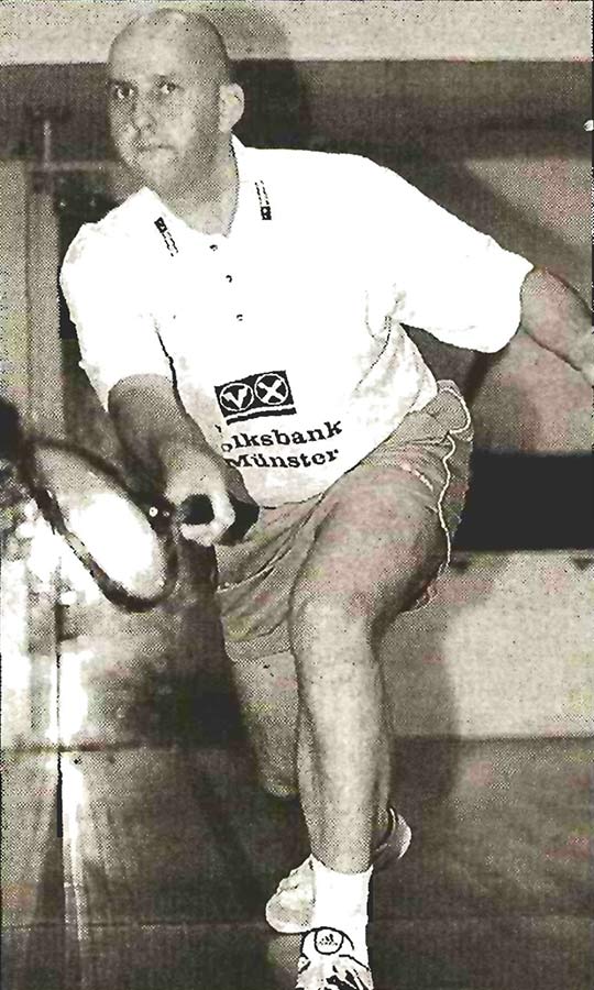 Strebt mit dem Squashclub Münster einen Spitzenplatz an: Jürgen Koitek