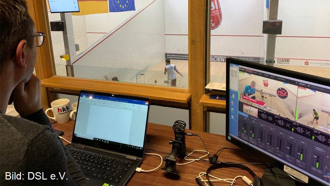 Deutsche Squash Liga und DSQV auf sportdeutschland.tv  (Bild: DSL e.V.)