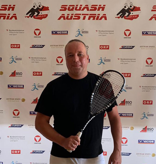 Christian Meyer vertrat den Squashboard Münster bei den Masters EM 2019